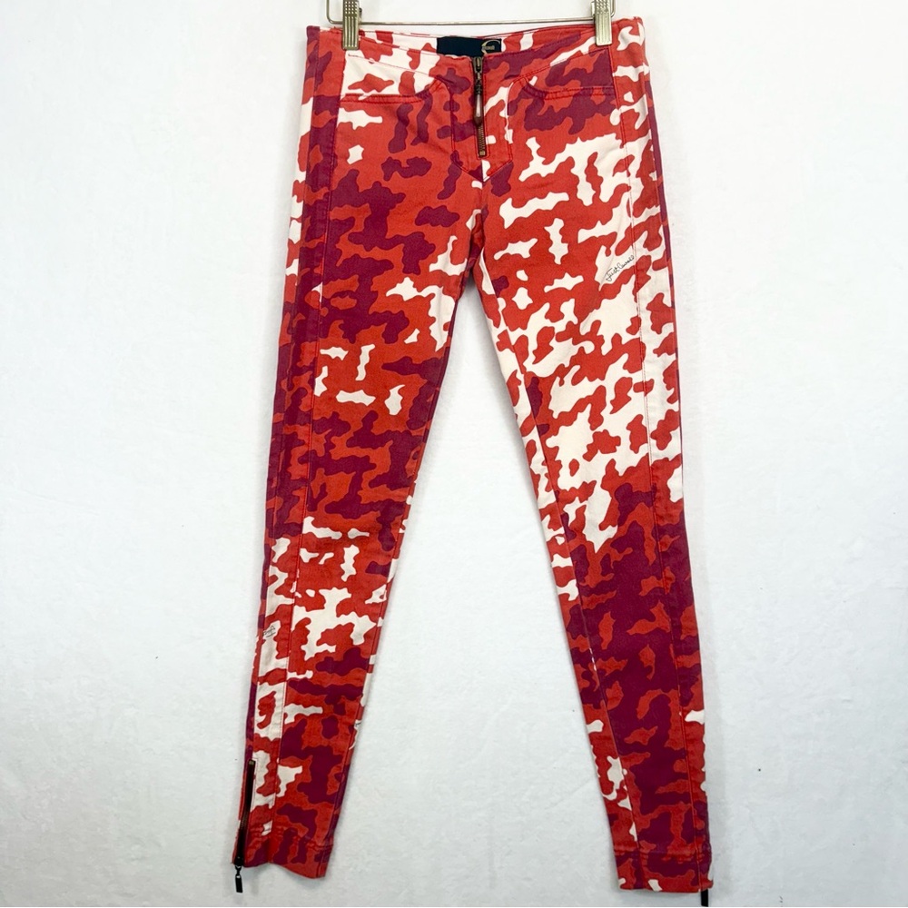 Roberto Cavalli Vibrant Red and White Skinny Jeans - Picture 2 of 16